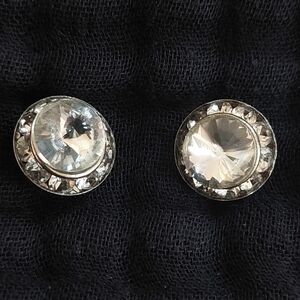 Brighton Silver Crystal Stud Earrings | Signature Halo Design